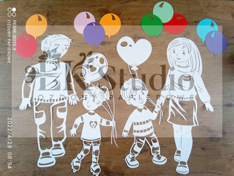 Rodzinka z balonami Rodzinka z balonami