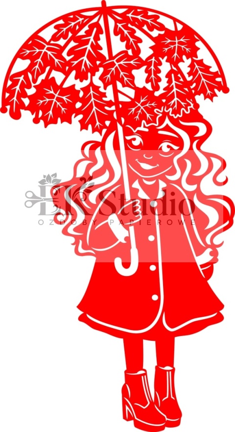 Dziewczynka pod parasolem