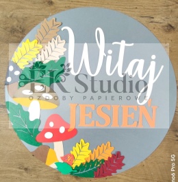 Tabliczka na drzwi/tablicę - witaj jesień
