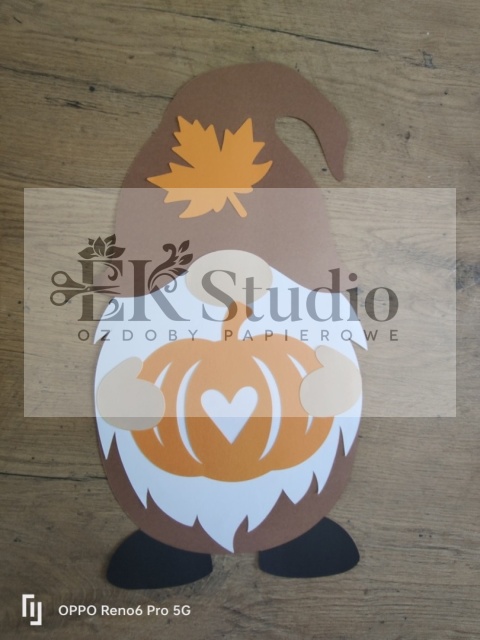 Krasnal jesienny 1 (Dynia i 1 liść)