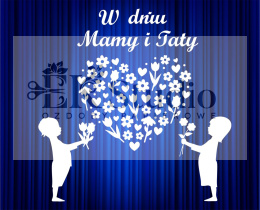 W dniu mamy i taty - serce z kwiatów