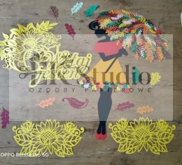 Jesienna dama z parasolem