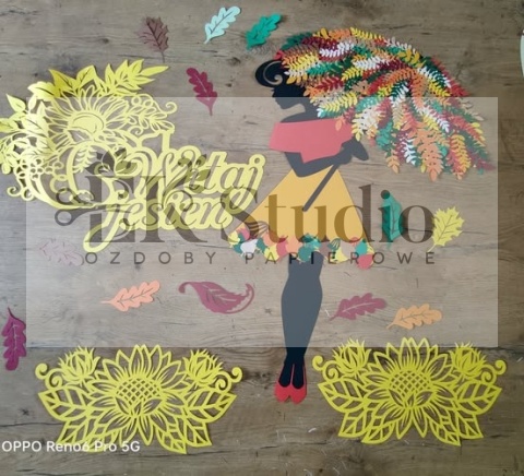 Jesienna dama z parasolem