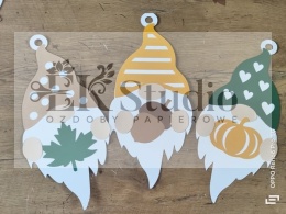 Wiszące skrzaty dwustronnie klejone - zestaw 3 sztuki