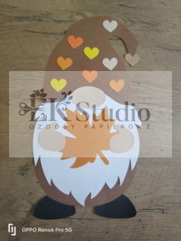 Krasnal jesienny 1 (liść i serca)