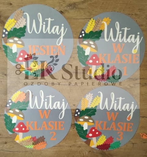 Zestaw tabliczek na drzwi/tablicę
