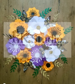 Zestaw kwiatów miodowo- fioletowych